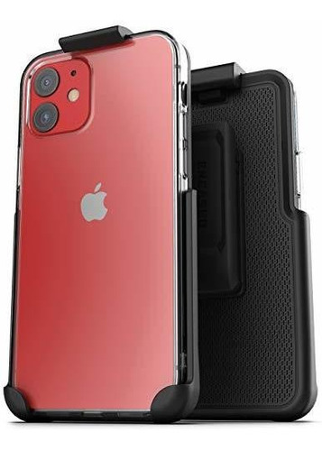 Funda Para iPhone 12 Transparente Con Clip Para Cinturon