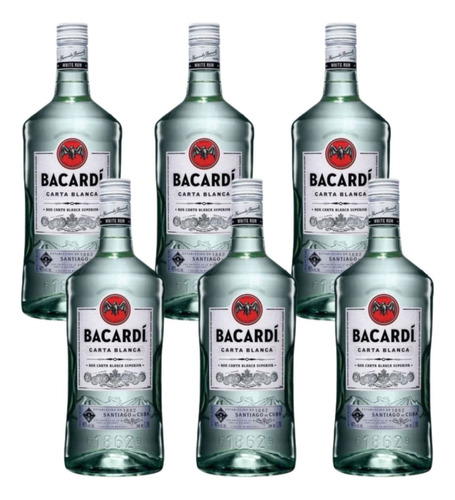 Caja De 6 Bacardí Blanco 1750 Ml