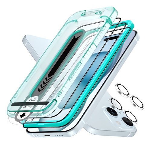 Esr Protector Pantalla iPhone 15 Plus, Vidrio Templado 3+2