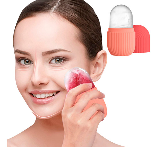 Rodillo De Silicón Para Masaje Facial Con Hielo Diler Reutilizable Y Suave Ideal Para Cerrar Poros Reducir Inflamación Y Refrescar La Piel Uso Diario En Rutina De Skincare Color Rosa