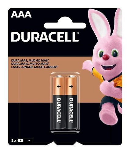 Pilha Palito Duracell Aaa Alcalina Com 2 Unidades