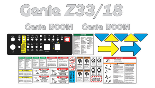 Calcomanias Plataforma Articulada Genie Z33-18