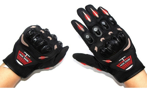 Guantes Moto Malla Proteccion Reforzados Nudillos Palma