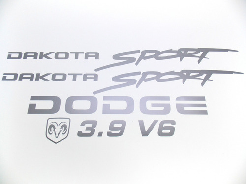 Kit Adesivos Dodge Dakota Sport 3.9 V6 Em Prata Dkt39sp Fgc