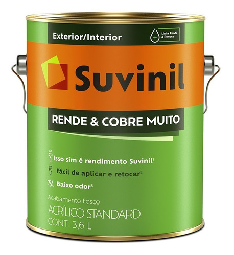 Pintura Suvinil 3.6 Lts Amarillo Oro Latex Acrilico St