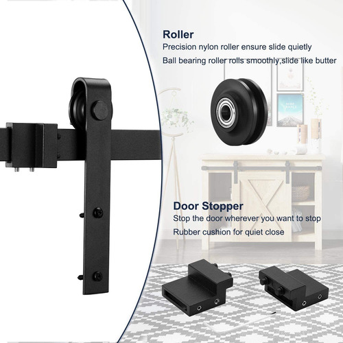 Imagen 5 de 6 de Easelife - Kit De Riel Para Puerta Corrediza Con Montaje Sup
