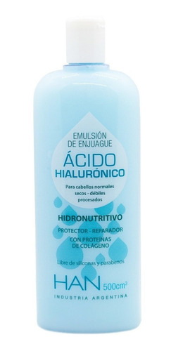 Imagen 1 de 6 de Acondicionador Han Ácido Hialurónico En Botella De 500ml