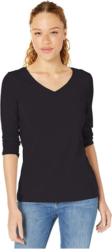Amazon Essentials Women's Classic-fit 34 Sleeve V-neck T- 