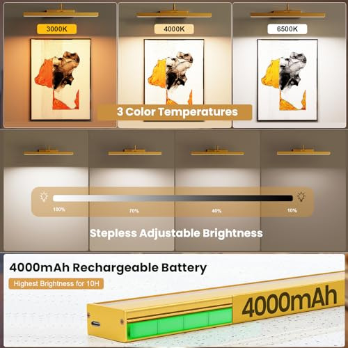 Lámparas De Pared Recargables 15.7 Temporizador Control Remo