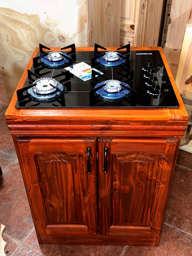 Mueble Para Anafe Chamalux De 4 Hornallas Marrón (Usado)