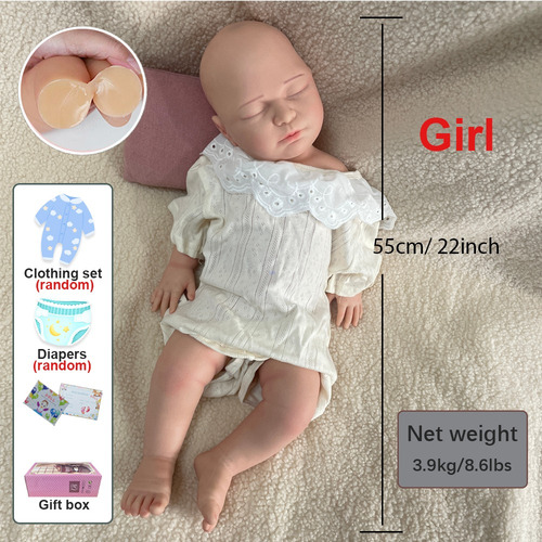 Bebê Pintado De Damasco Para Menina Renascida De Silicone De