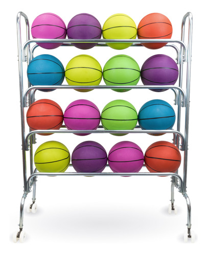 4 nivele Carrito Bola   acero 53 Sports Ball Rack Rueda