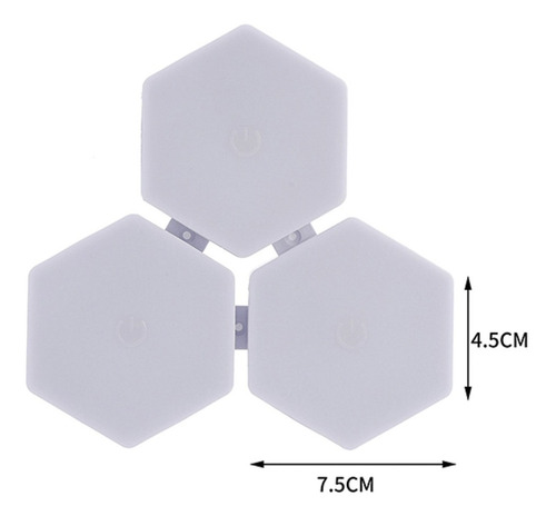 Set De 3 Luces Hexagonales Led Con Control / Hb Led