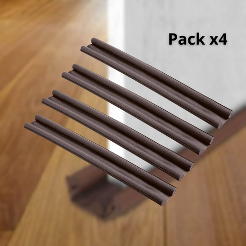 Imagen 2 de 10 de Pack X4 Tope Doble Burlete Puerta Aislamiento Frio Polvo