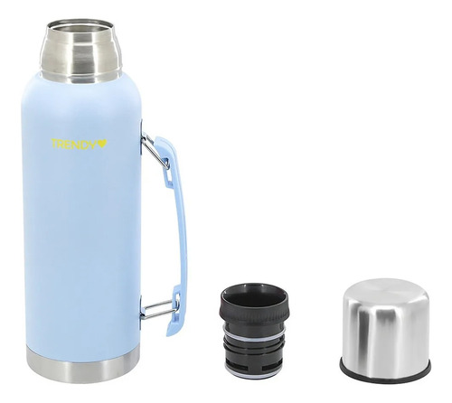Termo Trendy Acero Inoxidable 1 Litro Frio Calor Resistente Celeste