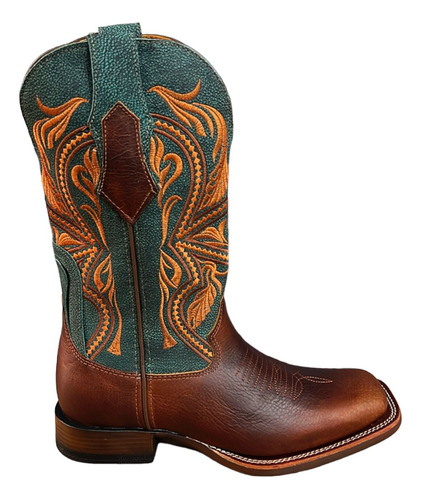 Bota Texana Goyazes Solado Power Strong Verde