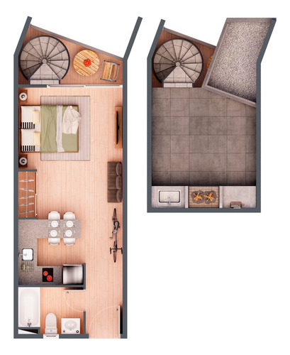 Comodo Depto Estudio Con Quincho Propio Valparaiso