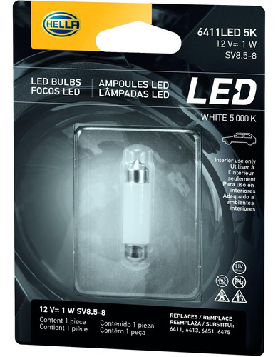 Bombilla Led De Rendimiento 6411led 5k, 12 V, 1 W, 5,000 Kel