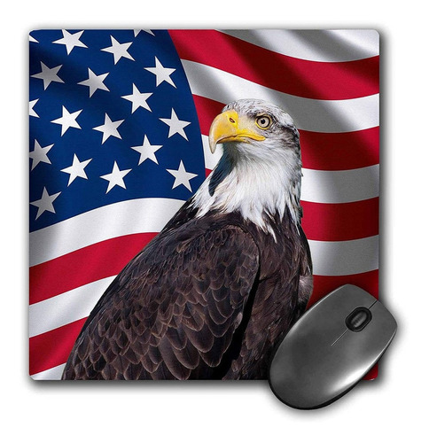 3drose Llc 8 x 8 x 0.25 inches Mouse Pad, La Bandera Amer