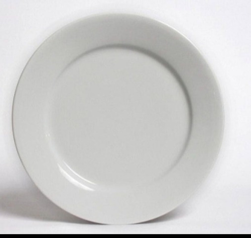 Imagen 3 de 3 de Plato Llano Redondo 25 Cm 10 Blanco Melamine Melamina