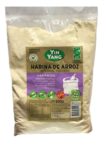 Harina organica integral Yin Yang Orgánico  de arroz sin TACC 500 g