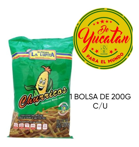 1 Bolsa De Churricos La Lupita De 200g