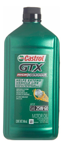 Aceite Para Motor Multigrado Gtx Castrol 25w60