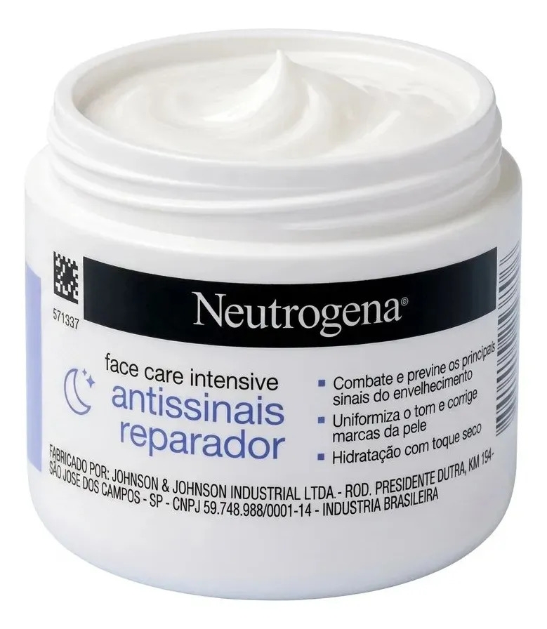 Hidratante Facial Antissinais Reparador Neutrogena Face Care Intensive, 100g