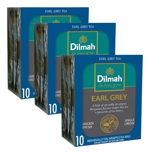 Te Earl Grey Dilmah Importado Sri Lanka 10 U. Pack X3