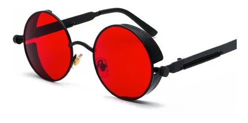 Gafas redondas rojas