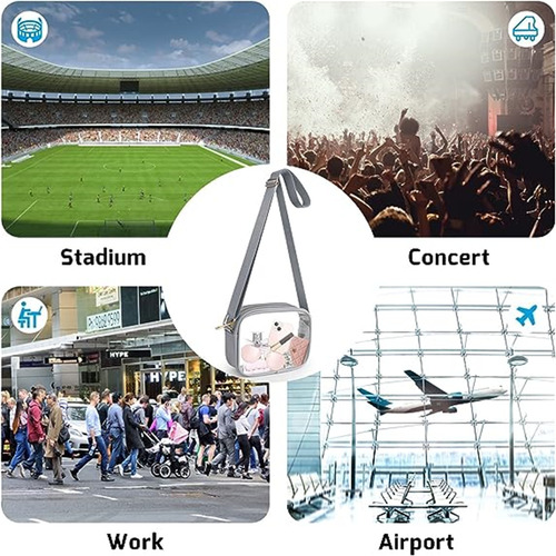Bolso Bandolera Transparente Para Fanáticos De Los Deportes,