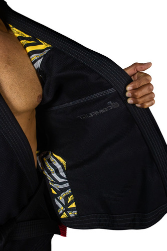 Kimono Jiu Jitsu Conflict Traçado Adulto Calça Em Ripstop Preto A4