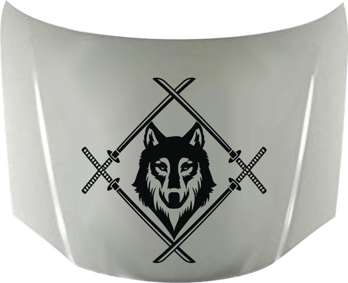 Calcos Lobo Wolf Samurai 01 Capot + Regalo !! Graficastuning 00070