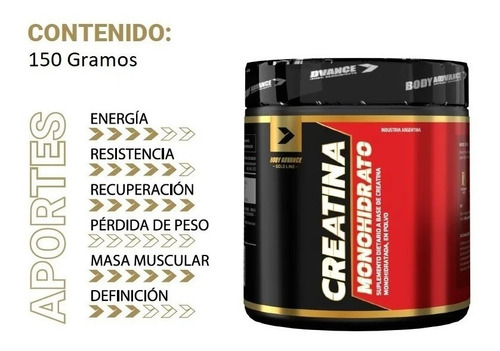 Creatina Body Advance Micronizada Monohidrato 150grs Fuerza