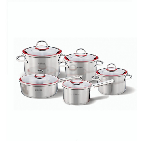 Set De Ollas Maya De 10 Pcs Record Acero Inoxidable Cocina 