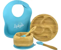 Comprar Lukylu Placas De Succión Placas De Bambú Bebé Y Niños Placa
