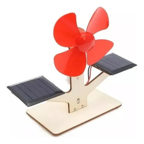 Solar Fan Kit Double Cell Solar Panel Diy Educational Solar Rojo 5v