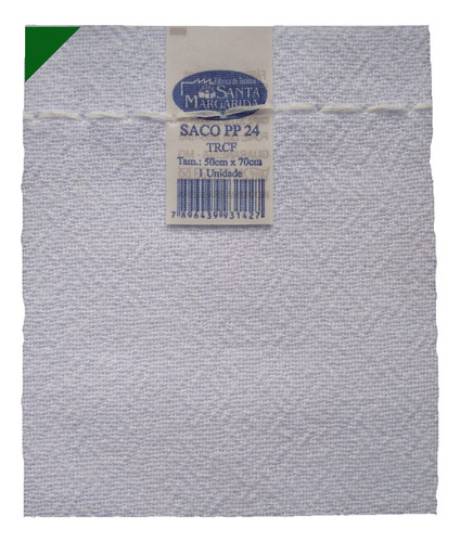 Pano De Chão Saco Duplo Alvejado Pp24 50x70cm Atacado 20 Un Cor Branco