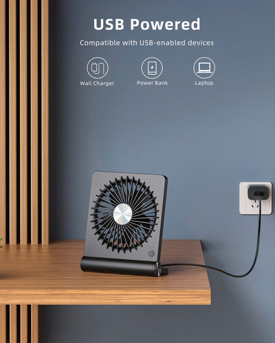 Ventilador Usb Koonie Strong Wind, Ultrasilencioso, Pequeño