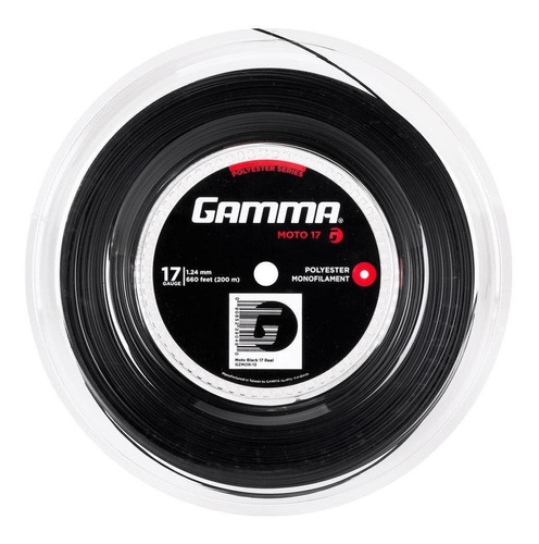 Corda Gamma Moto 17l 1.24mm Preta Rolo Com 200 Met