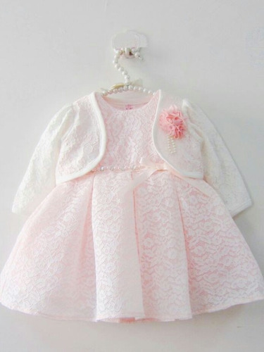 Vestido De Fiesta Para Bebe Con Torerita Manga Larga