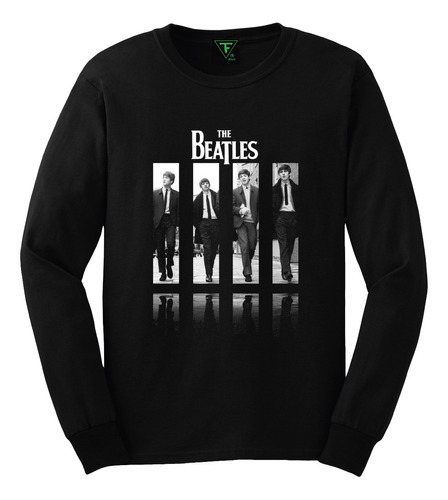 Polera Manga Larga The Beatles Lennon Mccartney Starr Niños