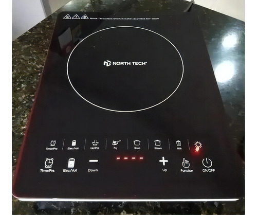 Cooktop Indução Elétrico Portátil Timer Touch Fogão 1 Boca Cor Preto 220V