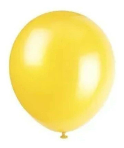 Globo látex CyP redondo amarillo 10" - 50 unidades