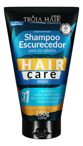 20 Sachês Shampoo Escurecedor 3 Em 1 C/ 15g Tróia Hair