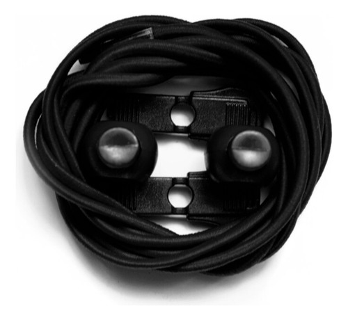 Par de cordones elásticos para correr, triatlón, color negro