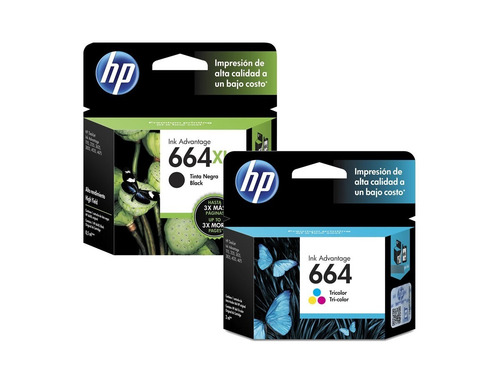 Imagen 9 de 10 de Combo Hp 664xl Negro + 664 Color Originales Premium