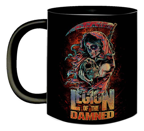 Caneca Preta Banda Metal Rock Legion Of The Damned Coleção