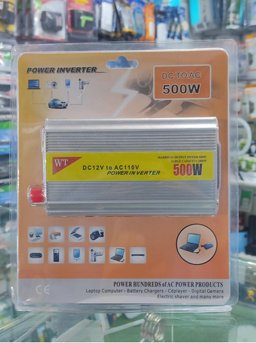 Inversor Marca Sonym Wt 1 Usb 1 Toma 500w 12v/110v 