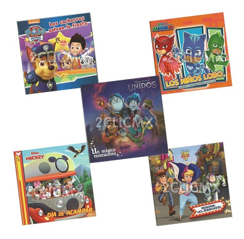5 Libros Infantil Cuento 24 Pags Coleccion Niño Disney Pixar